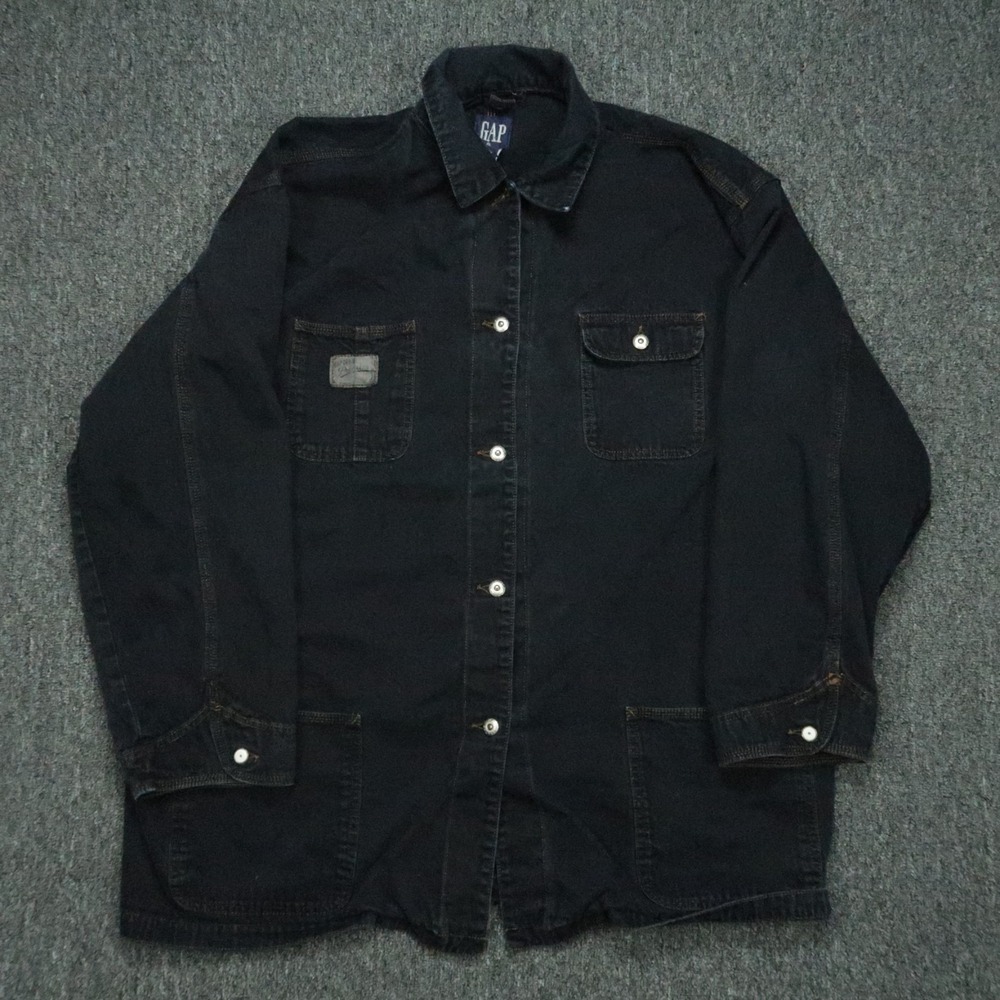 VINTAGE GAP Jacket Mens Extra Large Blue Denim Chore Field‎ Coat Y2K XL